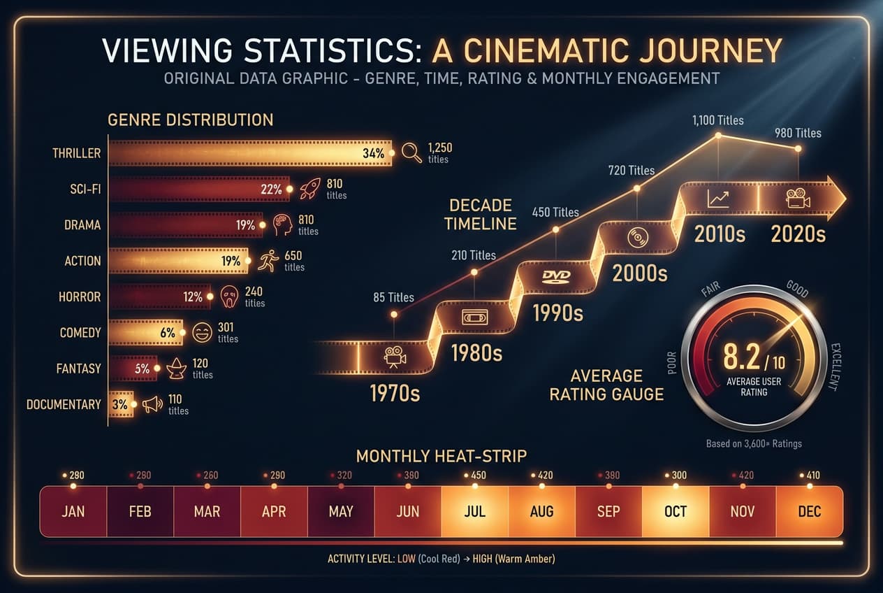 Viewing stats sample generated by Reelist